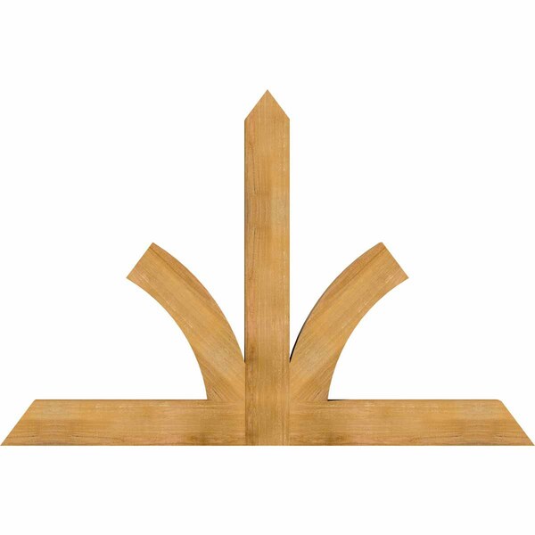 Ekena Millwork Richland Rough Sawn Timber Gable Bracket, Western Red Cedar, 72"W x 48"H x 4"D x 6"F, 16/12 Pitch GBW072X48X0406RIC00RWR - main